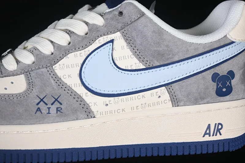 All categories Nk Air Force 1 Air Force series Nk Air Force 1 Low Air Force low top Nike Air Force 1'07 Low Violent Bear joint white blue gray suede Air Force 1 low top casual sneakers XD9314-610
